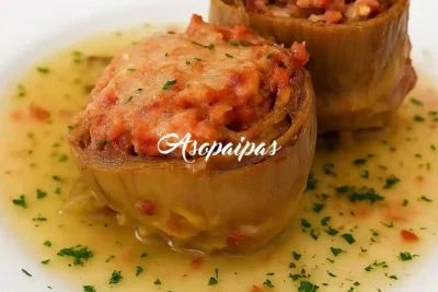 Alcachofas Rellenas de Jamón