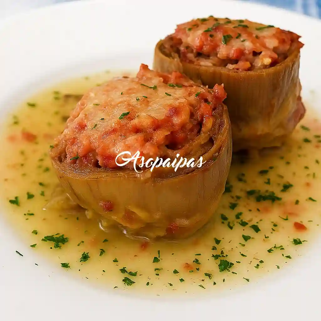 Alcachofas Rellenas de Jamón