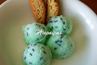 Helado de Menta con Virutas de Chocolate