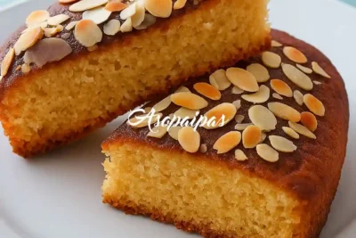 Bizcocho con Crema de Almendra