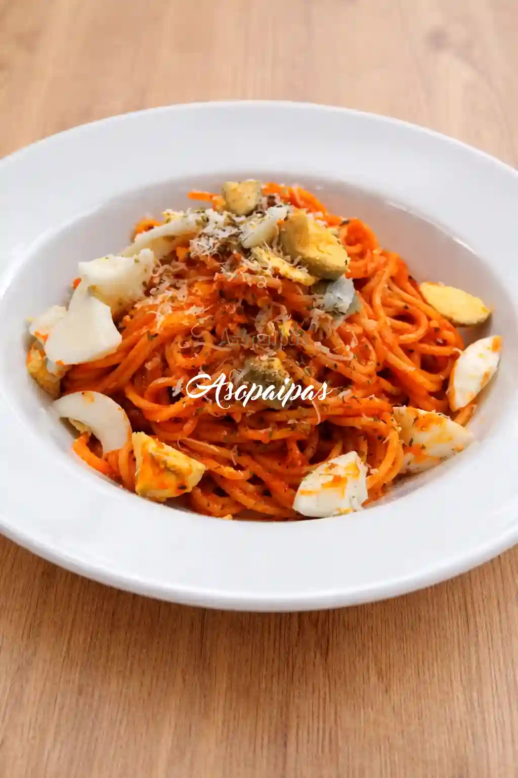 Espaguetis con Atún y Huevo duro