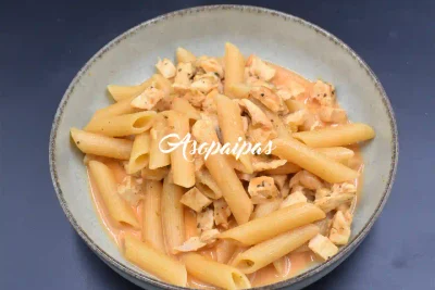 Penne Rigate con Mozzarella, Pollo y Pimentón
