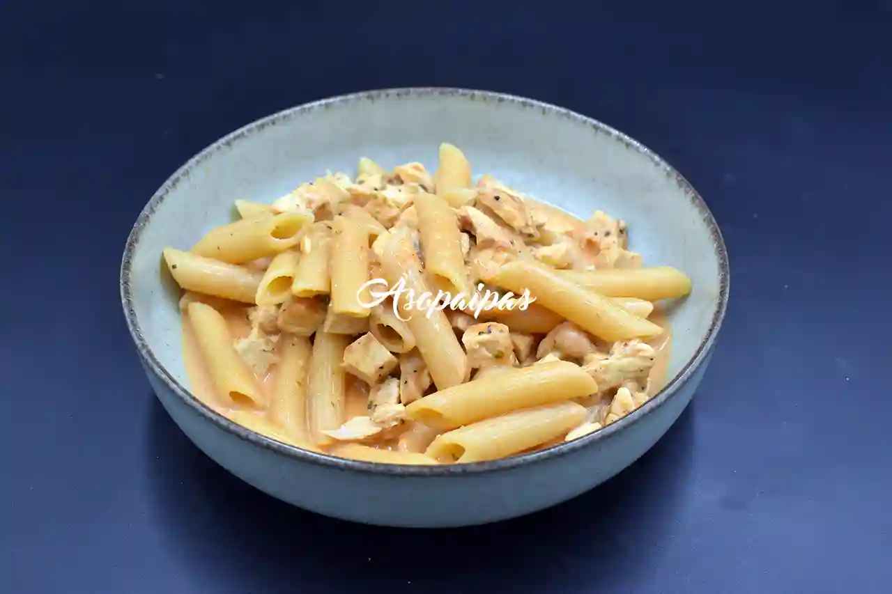 Penne Rigate con Mozzarella, Pollo y Pimentón