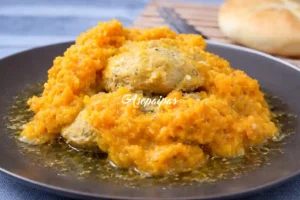 Pollo y Puré de Calabaza con Miel
