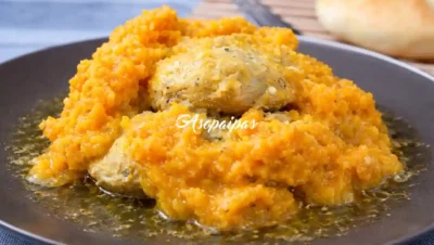 Pollo y Puré de Calabaza con Miel