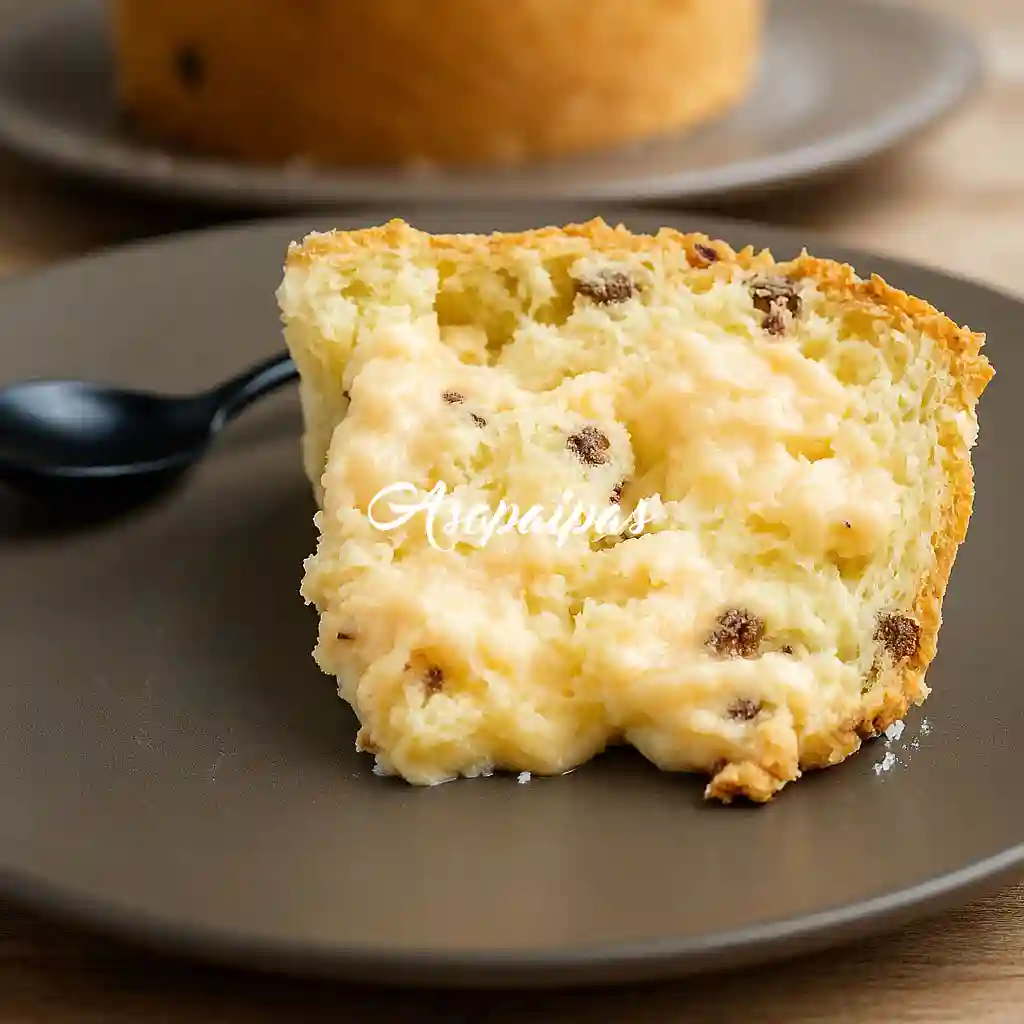 Panettone Relleno con Mousse de Limón y Papaya