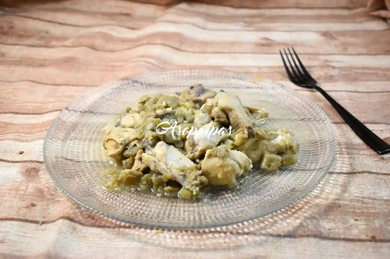 Pollo con Berenjenas al Vino Blanco
