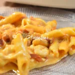 Pasta con Gambas y Salsa Alfredo