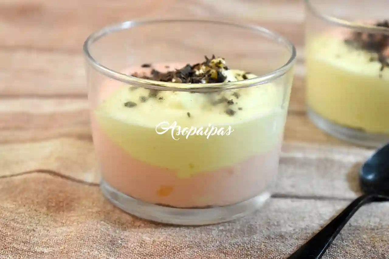 Imagen de la crema de mascarpone a los dos colores