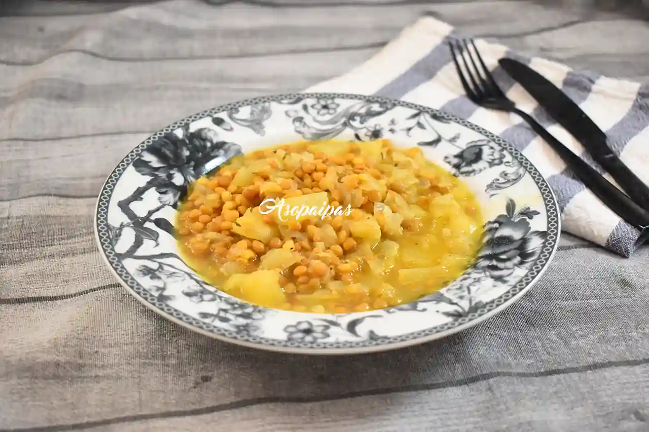 Imagen de las Lentejas con Manzanas al Curry