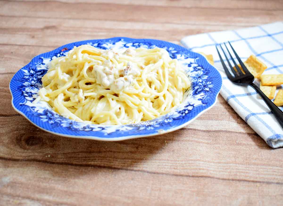 Imagen de los Espaguetis con Salsa de Provolone y Nueces