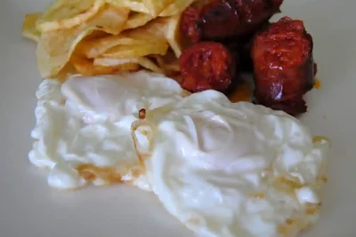Imagen de los Huevos Fritos con Chorizo