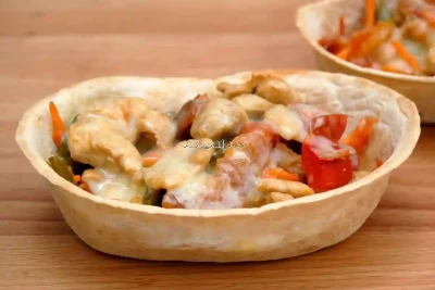 Imagen de las Barquitas de Pollo y Verduras Salteadas