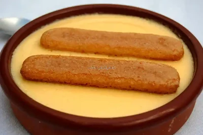 Imagen de la Crema de Vainilla con Bizcochos de Saboya