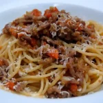 Espaguetis con Ternera Picada