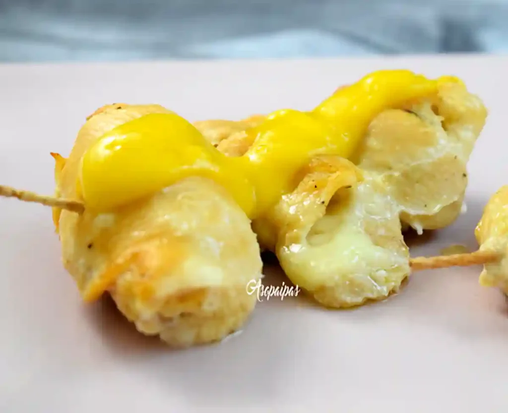 Imagen de los Rollitos de Pollo con Queso en Salsa de Mango