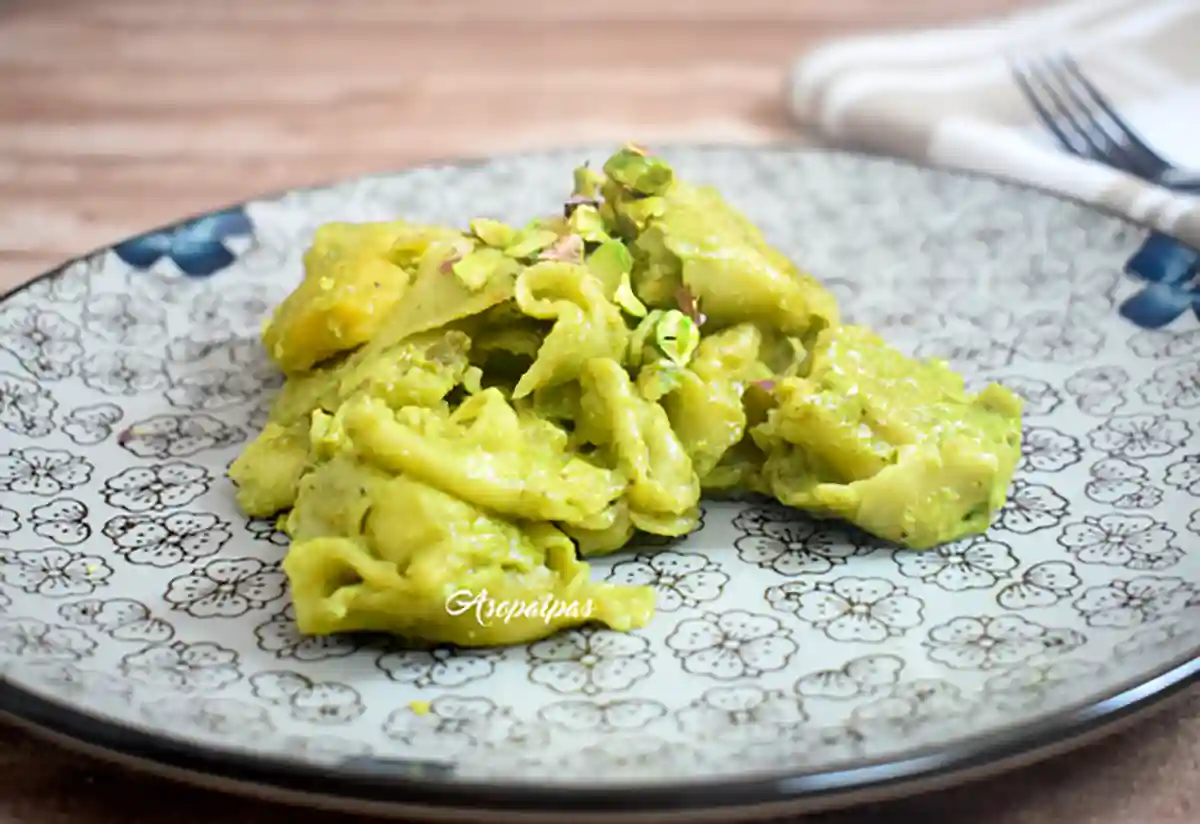 Imagen de los Tortellini con Pesto de pistachos