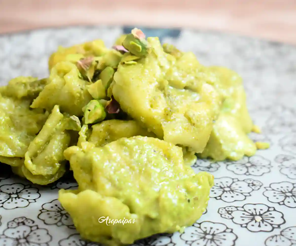 Imagen de los Tortellini con Pesto de pistachos