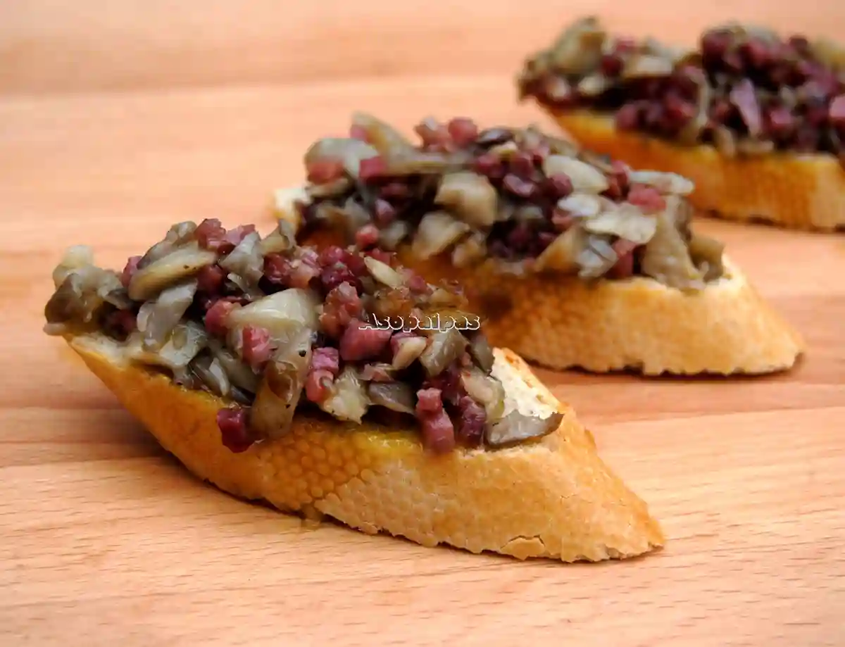 Imagen de la Tostada de Setas y Jamón