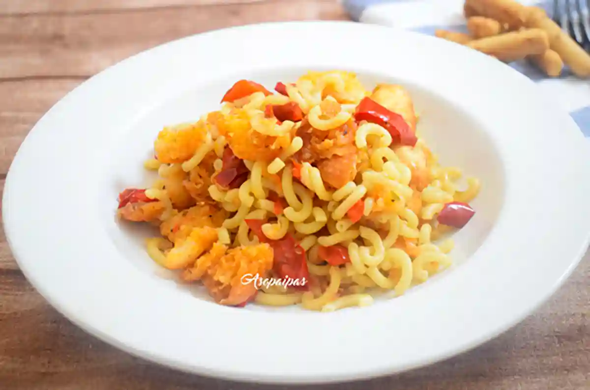 Imagen de los Fideos a lo Pobre con Pimientos Rojos