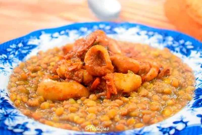 Imagen de las Lentejas con Calamares