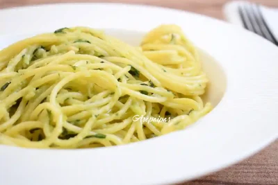Imagen de los Espaguetis con Salsa al Pesto