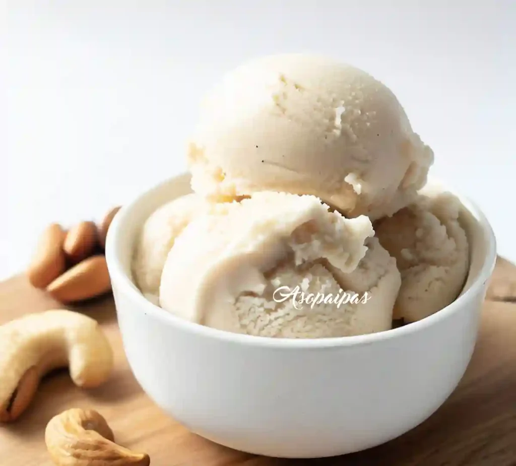 Imagen del helado con Anacardos