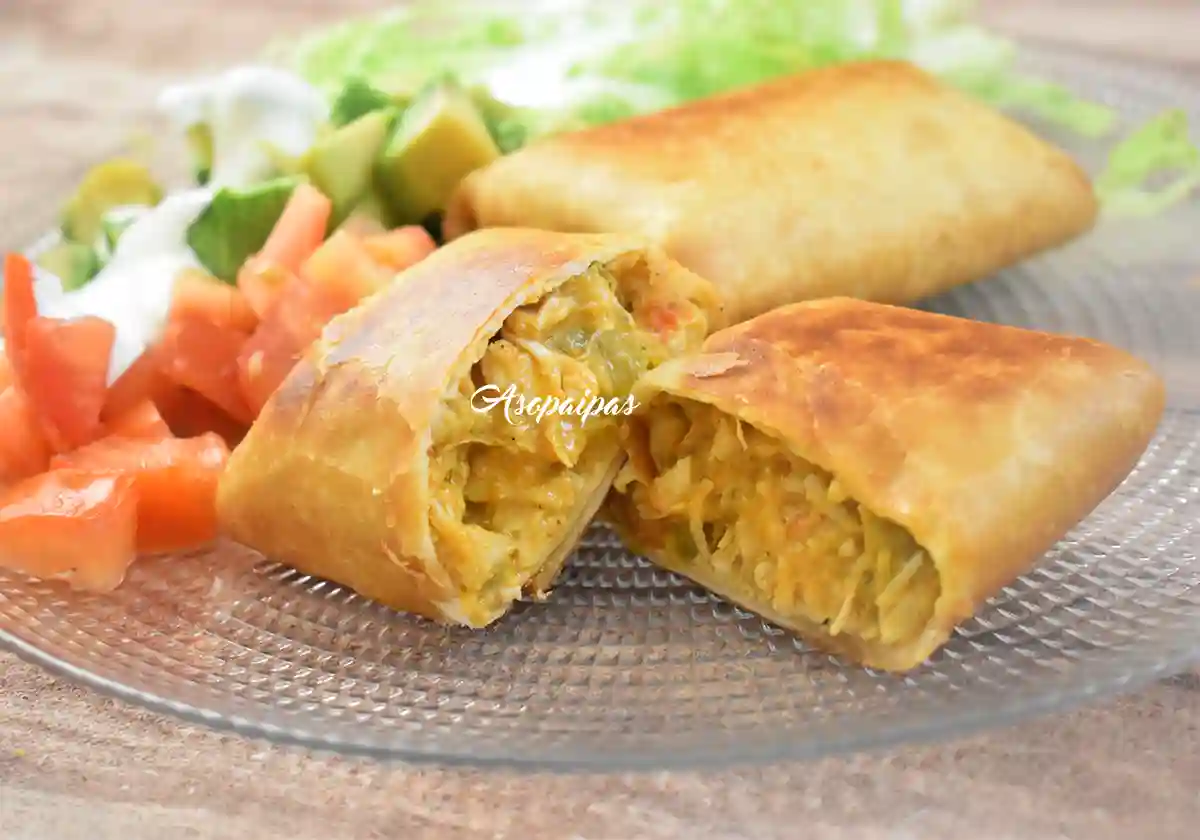 Chimichanga de pollo  Recetas de cocina mexicana, Recetas