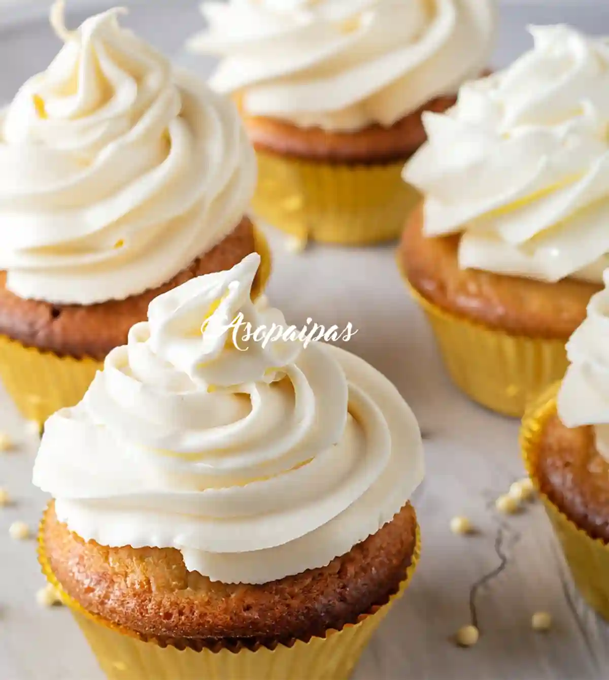 Imagen de los Cupcakes de Chocolate Blanco y Miel