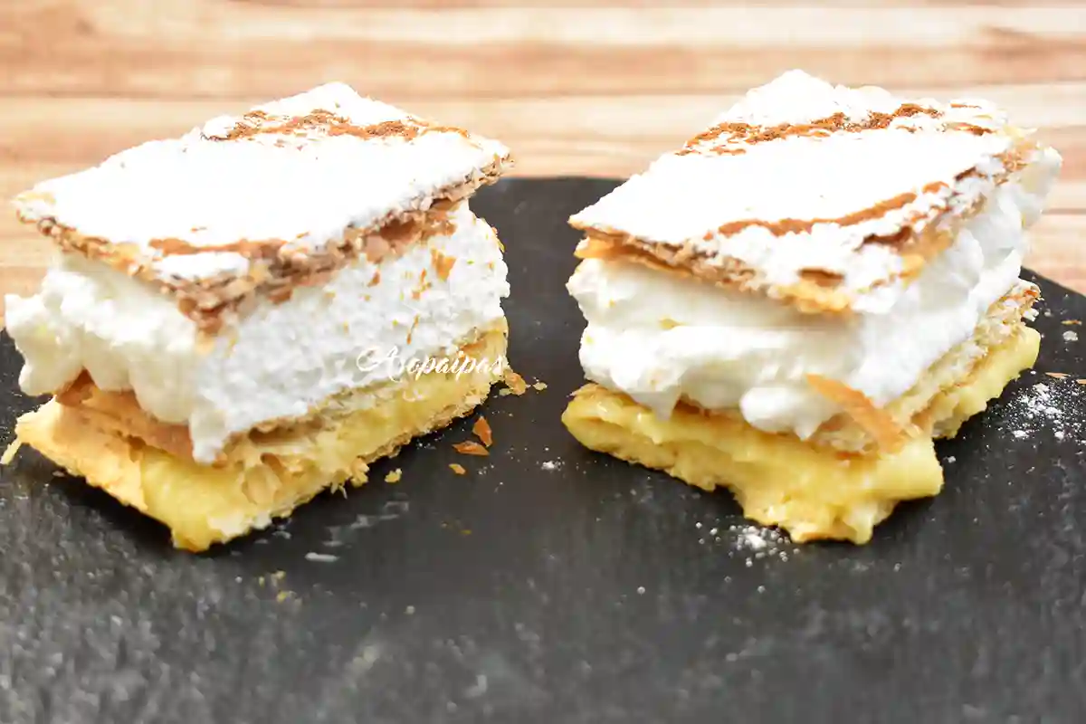 Imagen del Milhojas de Crema Pastelera y Merengue