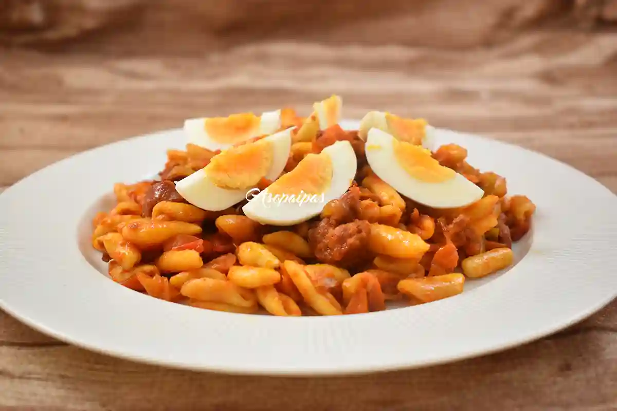 Imagen de la Pasta con Chorizo y Calabacines