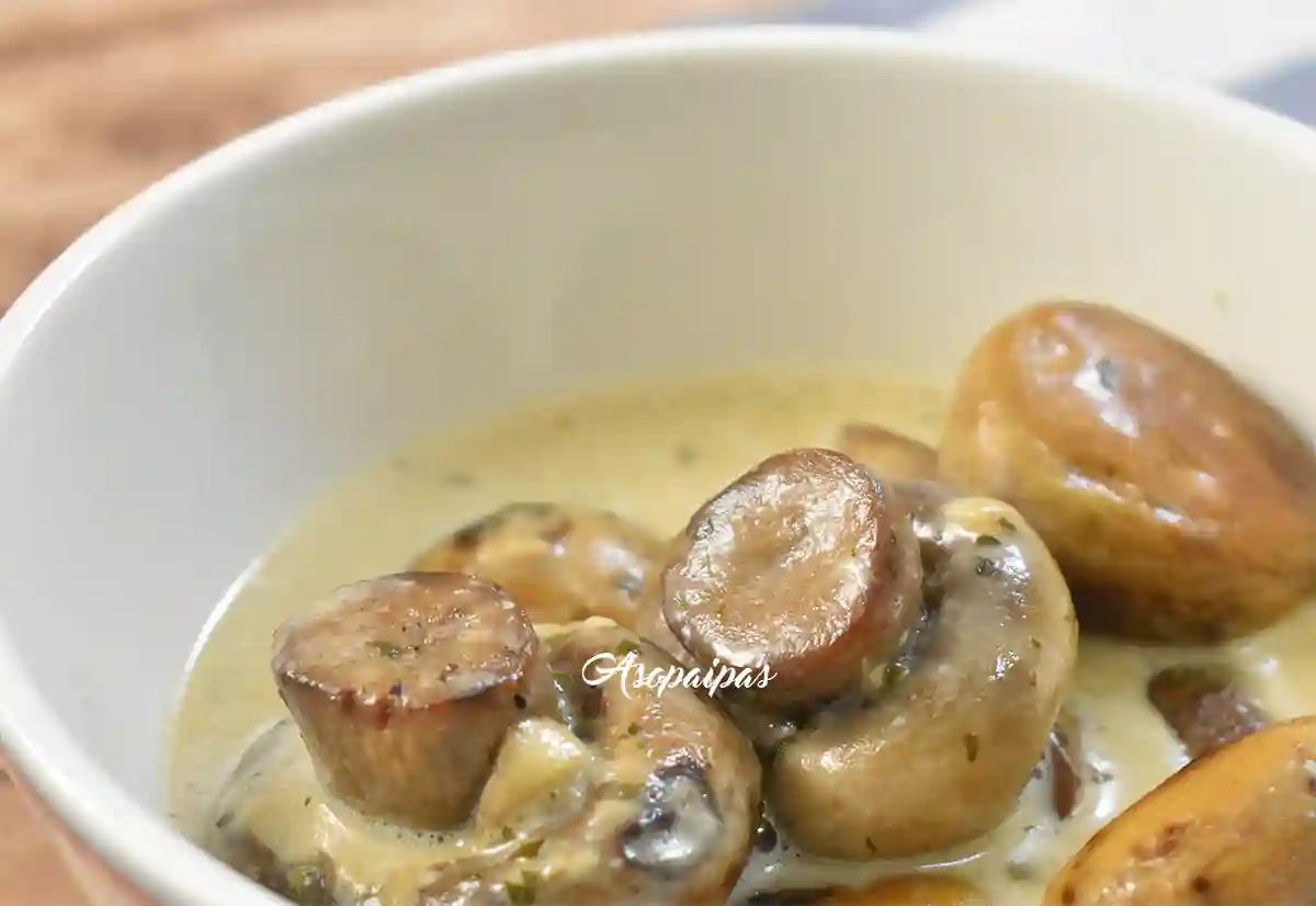 Imagen de los Champiñones con Leche de Coco