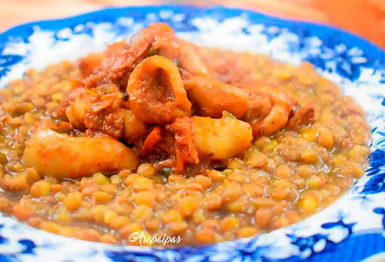 Lentejas con Calamares