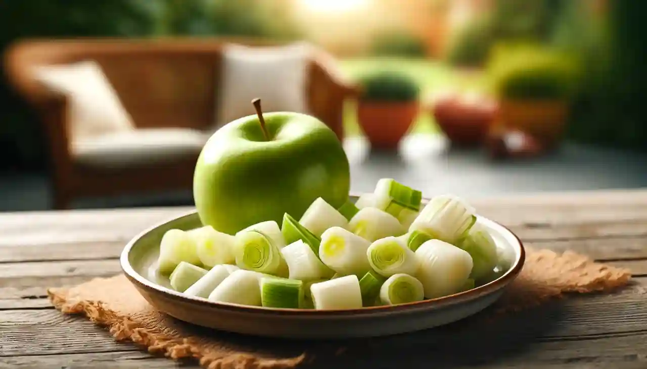 Imagen de Puerro y Manzana
