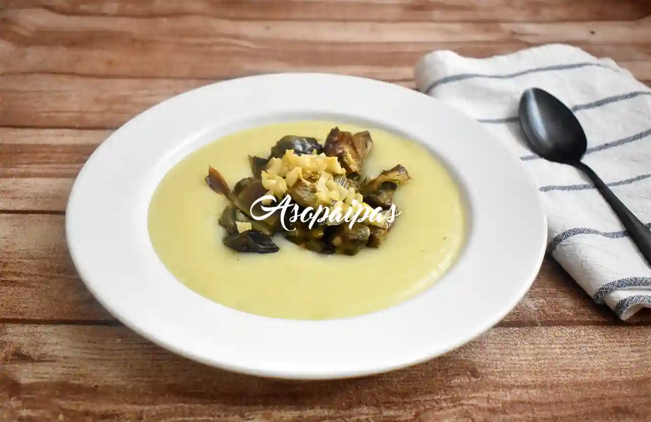  Crema de Puerros con Alcachofas